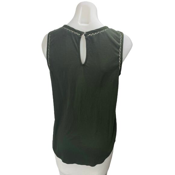 Ann Taylor LOFT Women's Black Sleeveless Round Neck Career Tank Blouse Top Sz S - Picture 2 of 4